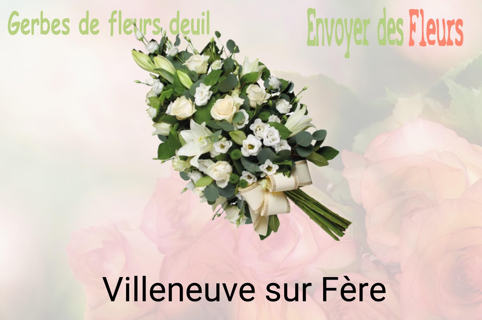 Gerbe de fleurs de deuil livrée à Villeneuve-sur-Fère